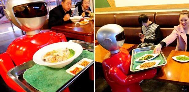 Would you eat in a restaurant with a robot waiter? This droid works 8-hour shifts and doesn’t expect a tip